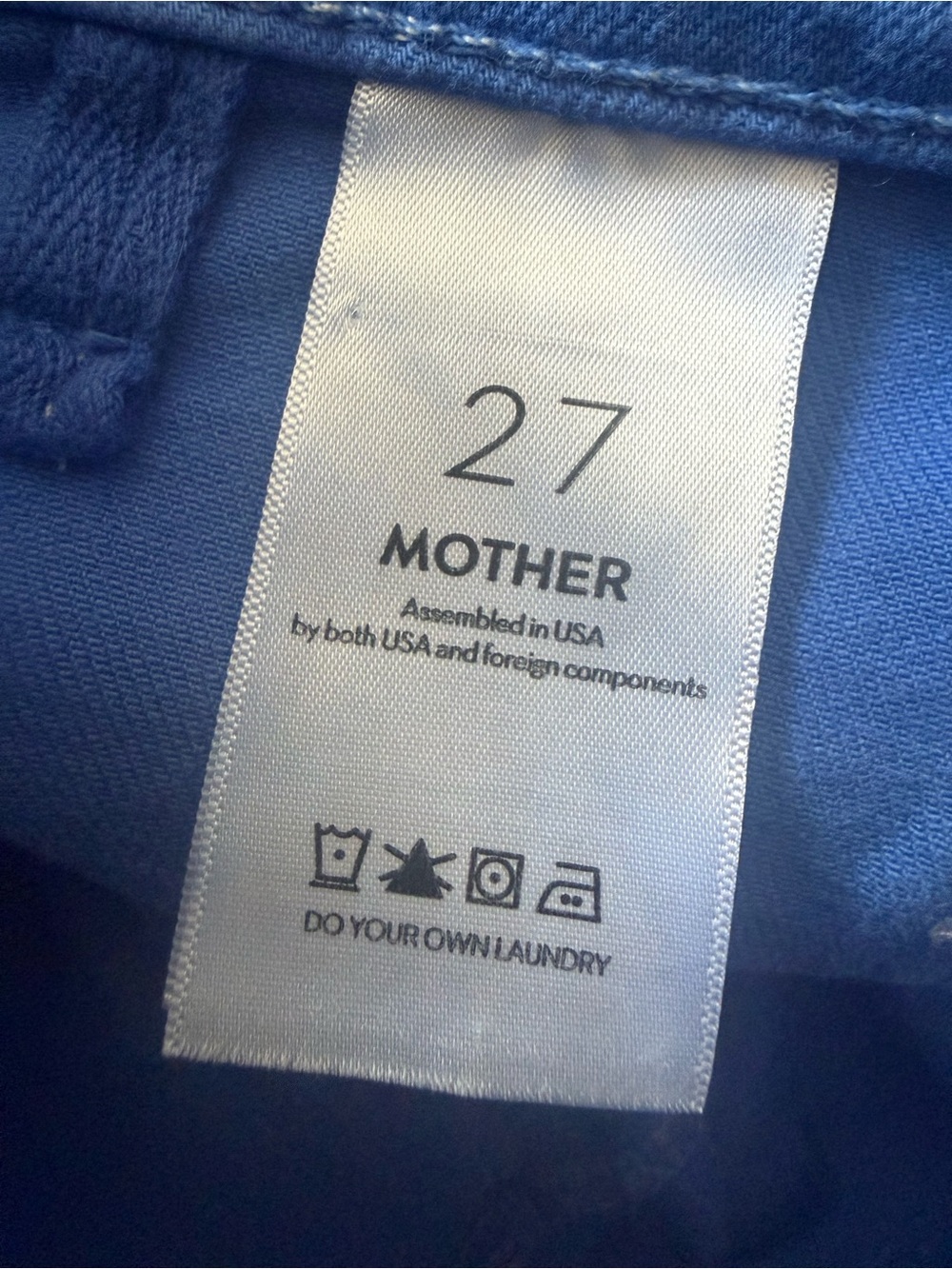 MOTHER Lil Patch Pocket Undercover Sneak in Snorkel Blue Size 27 - Picture 9 of 10